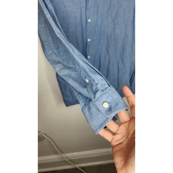 Ben Shermam Tailoring Long Sleeve Button Down Shirt Size 16.5 Tailored Slim Fit - Picture 5 of 7